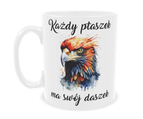 Kubek ceramiczny z orłem Garage Print 330 ml Każdy ptaszek ma swój daszek