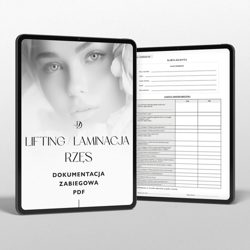 LIFTING / LAMINACJA RZĘS - dokumentacja zabiegowa PDF