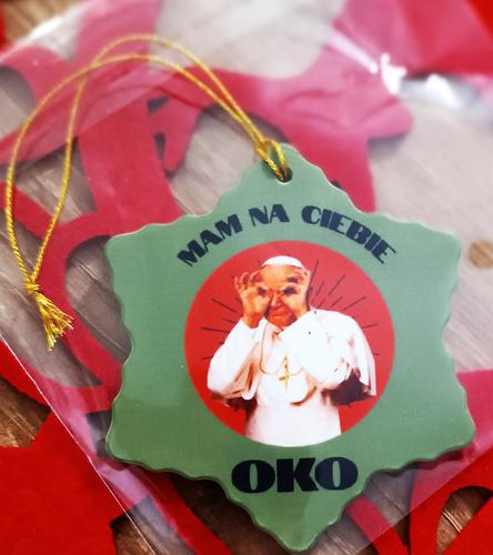 OUTLET - Zawieszka na choinkę  Sarnodzieło 7 cm mam na ciebie oko