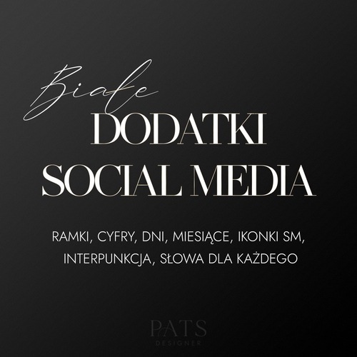 Dodatki social media - białe