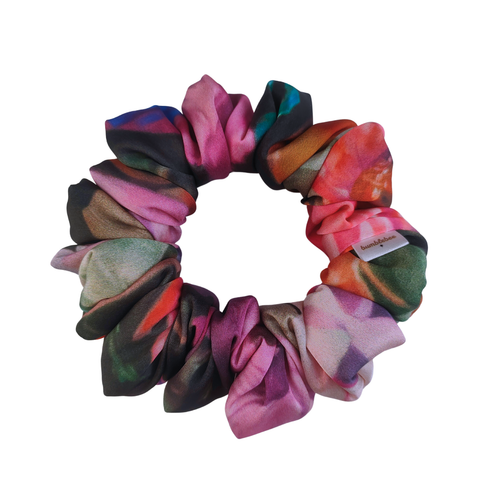 Scrunchie Magnolia Black Tulip Big