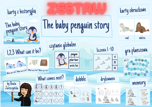 The baby penguin story SET