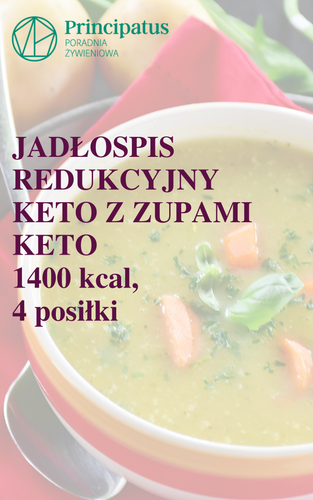 Keto z zupami keto - jadłospis redukcyjny 7 dni, 4 posiłki, 1400kcal, lista zakupów, miary domowe, sezon wiona