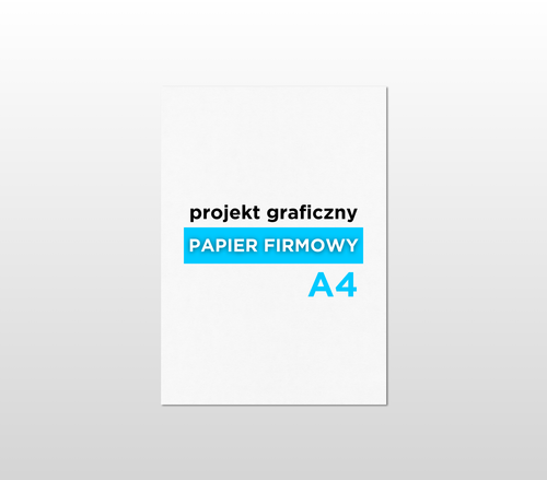 Projekt graficzny - papier firmowy A4