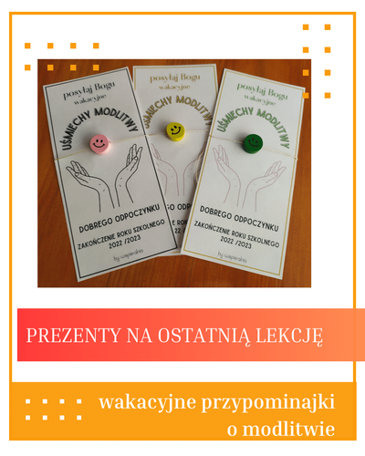 POSYŁAJ BOGU UŚMIECHY MODLITWY kartki przypominające o modlitwie