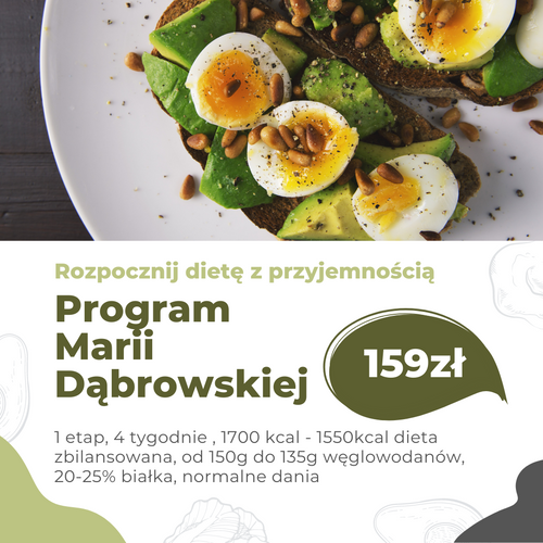 NEWSLETTER PROGRAM MARII DĄBROWSKIEJ 1 ETAP 1850-1700 KCAL 4 TYGODNIE