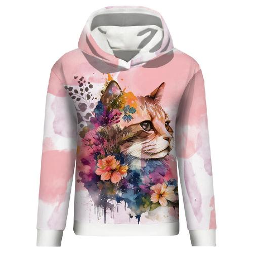 Bluza z kapturem POLA - WATERCOLOR CAT 1 (2501)