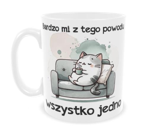 Kubek ceramiczny Garage Print 330 ml Bardzo mi z tego powodu wszystko jedno