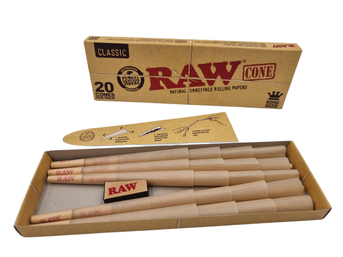 RAW Cones King Size 20 sztuk skręcone stożki