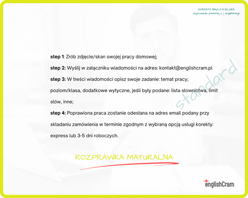 KOREKTA NAUCZYCIELSKA: Rozprawka maturalna: j. angielski