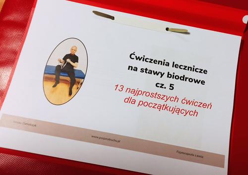 Ćwiczenia lecznicze na stawy biodrowe cz. 5 - 13  najprostszych ćwiczeń dla początkujących - wydruk na żądanie