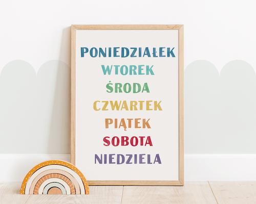 Plakat Tęczowe Dni Tygodnia