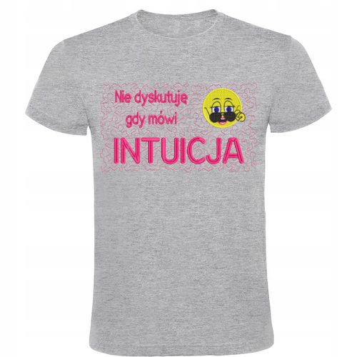 Koszulka bawełniana intuicja - szara