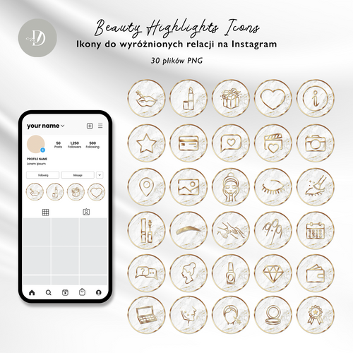 Z1 Ikony Insta Stories - ikony do wyróżnionych relacji na Instagram