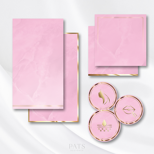 Cukierkowy róż+złoto - pakiet grafik