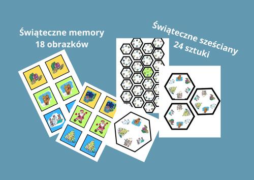 świąteczne memory i sześciany