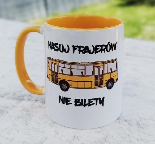 Kubek ceramiczny Sarnodzieło 330 ml Kasuj frajerów nie bilety