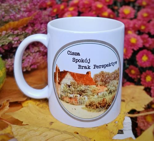 Kubek 330 ml Sarnodzieło Cisza spokój brak perspektyw