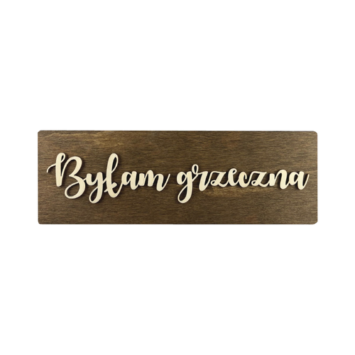 Tabliczka BYŁAM GRZECZNA rekwizytt do zdjęć