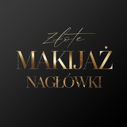 Nagłówki makijaż - złoto