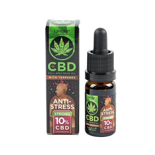 Euphoria CBD 10 % Antistress Olejek konopny z terpenami 10 ml STRONG Full Spectrum