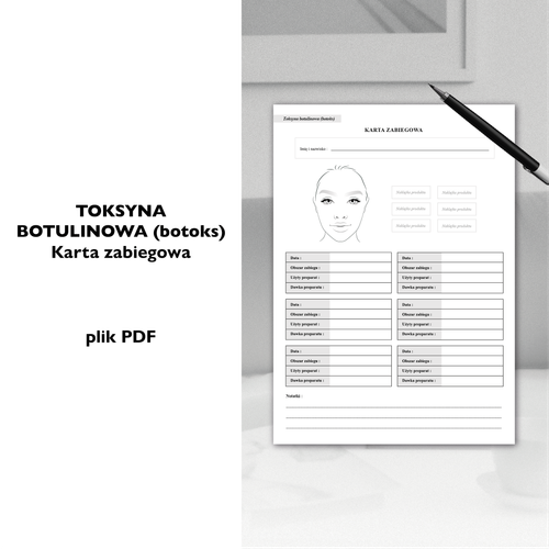 TOKSYNA BOTULINOWA - Karta zabiegowa